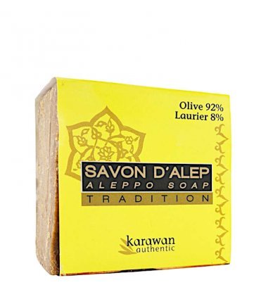 Savon Alep Traditionnel 92% Huile Olive & 8% Huile Laurier - KARAWAN