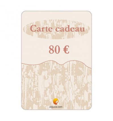 Carte Cadeau Alguoa Cosmétique - 80 €