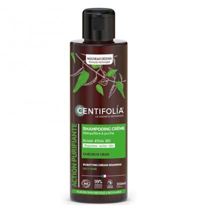 Shampoing Crème Cheveux Gras Bio - CENTIFOLIA - 200 ml
