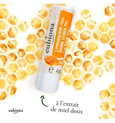 Baume à Lèvres Nourrissant au Miel Bio - EUBIONA