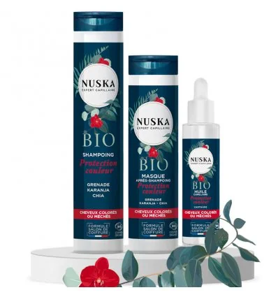 Huile Cheveux Colorés Bio - NUSKA Protection Couleur