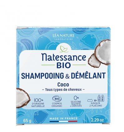 Shampoing Démêlant Solide Coco Bio - NATESSANCE