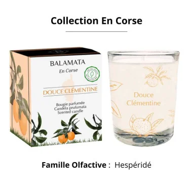 Bougie Parfumée Douce Clémentine - BALAMATA