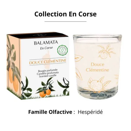 Bougie Parfumée Douce Clémentine - BALAMATA