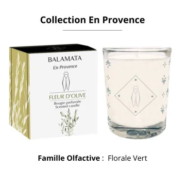 Bougie Parfumée Fleur d'Olive - BALAMATA