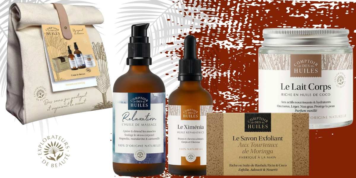 Coffret Instant Cocooning Corps &amp; Cheveux - Comptoir des Huiles