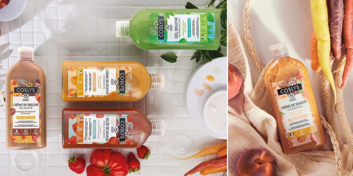 Gel Douche P&ecirc;che Carotte Bio COSLYS