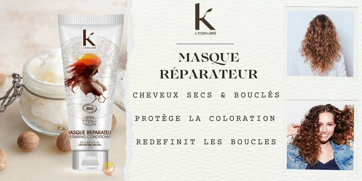 Masque Cheveux Réparateur Bio - Argile & Karité - K Pour KARITÉ