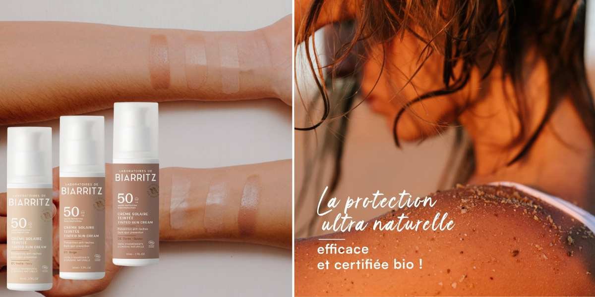 Cr&egrave;me Solaire Visage Teint&eacute;e SPF 50 - Laboratoires de Biarritz