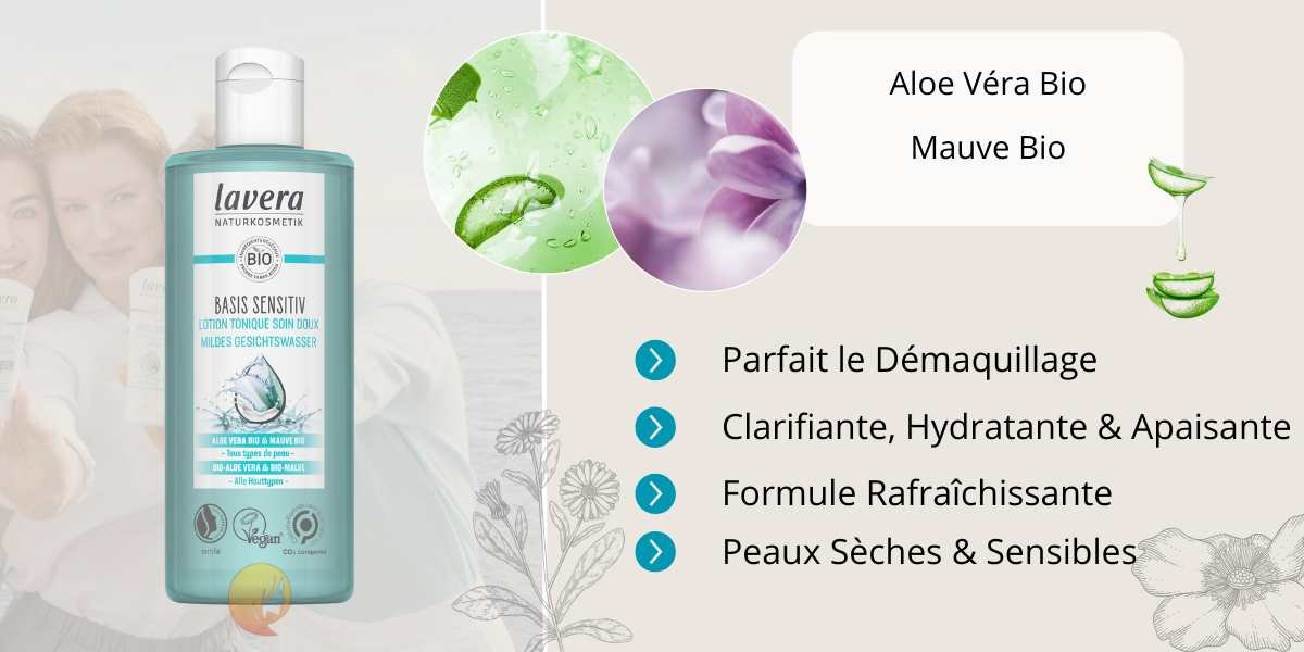 Lotion Tonique Douce Clarifiante Bio Lavera Basis Sensitiv