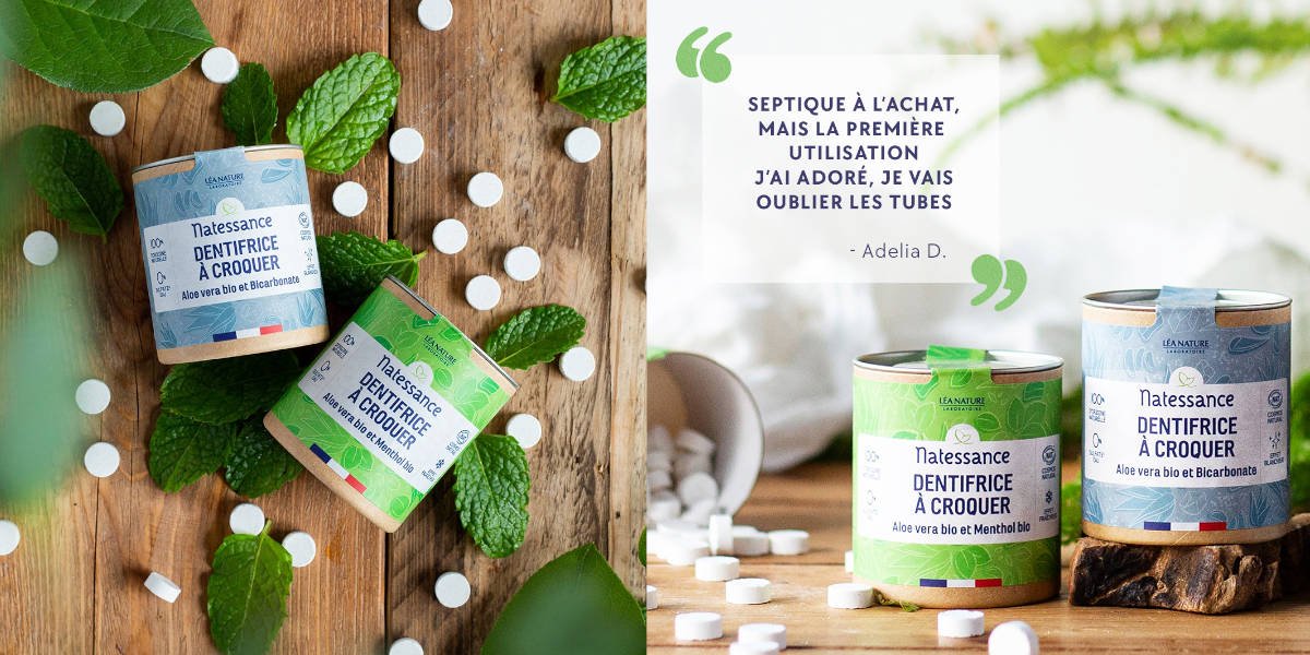 Pastilles Dentifrice &agrave; Croquer Bio Natessance