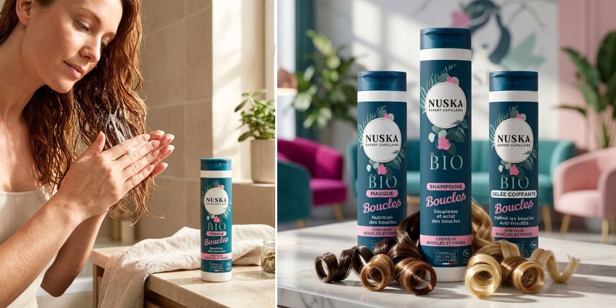 Masque Cheveux Boucl&eacute;s et Fris&eacute;s Bio NUSKA