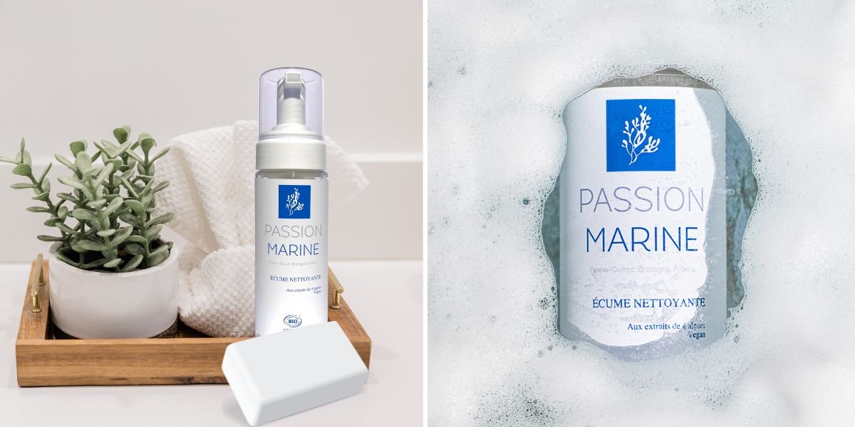 Mousse Nettoyante Visage Bio Algues Marines PASSION Marine