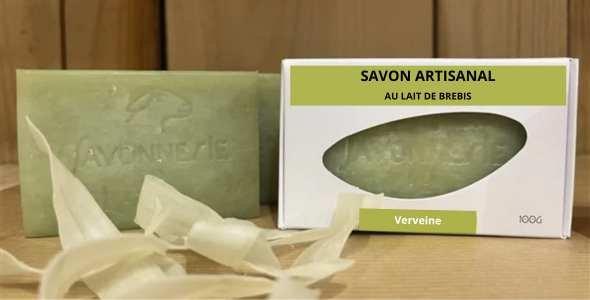 Savon Lait de Brebis Verveine Savonnerie du Larzac
